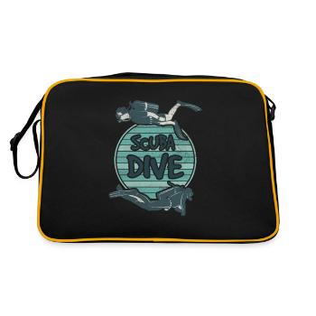 Scuba Dive Diver Diving Divers Diving Friends - Retro Bag - black/gold - Back