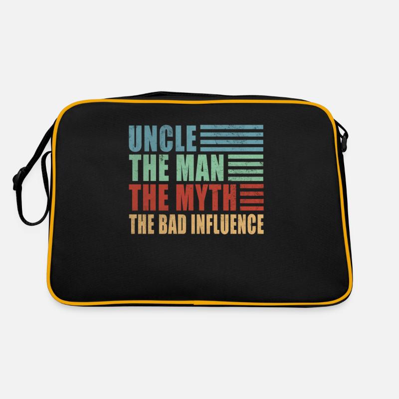 Uncle Man Myth Bad Influence Onkel Taufpate Geburt Retro Tasche