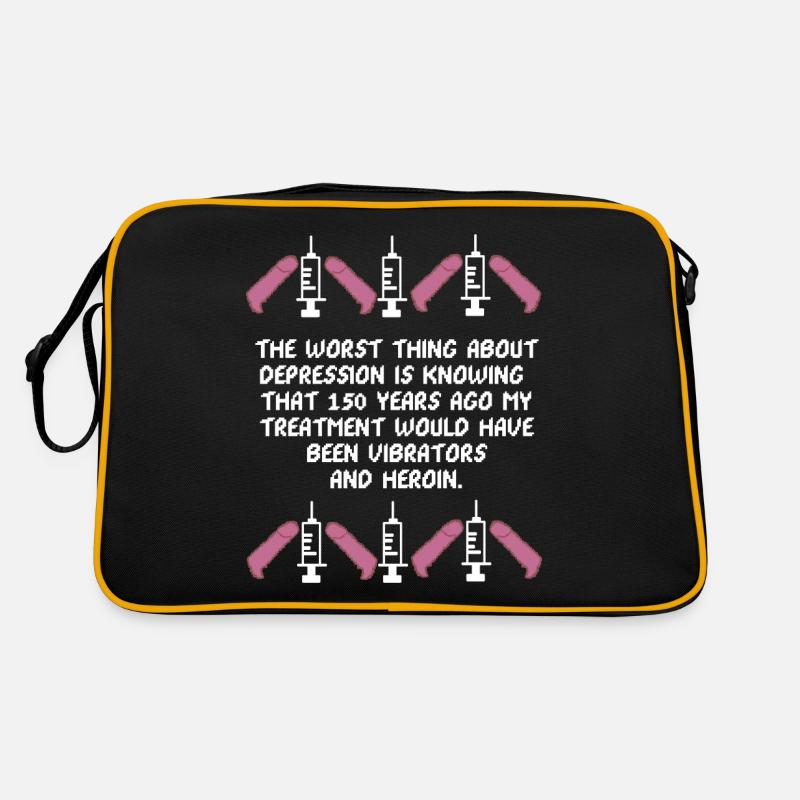 Die Behandlung Lustig Depressive und Lustig Gesche Retro Tasche