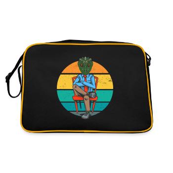 Reptiloid lézards Conspiration extraterrestre - Sac Retro - noir/or - Dos