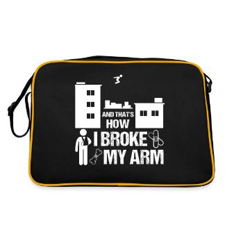 Parkour Arm Broken Armfracture Gift Man Boy - Retro Bag - black/gold - Back