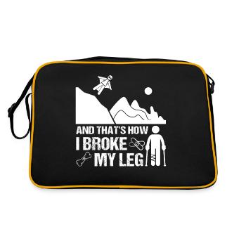 Wingsuit jambe cassée jambe fracture cadeau enfant - Sac Retro - noir/or - Dos