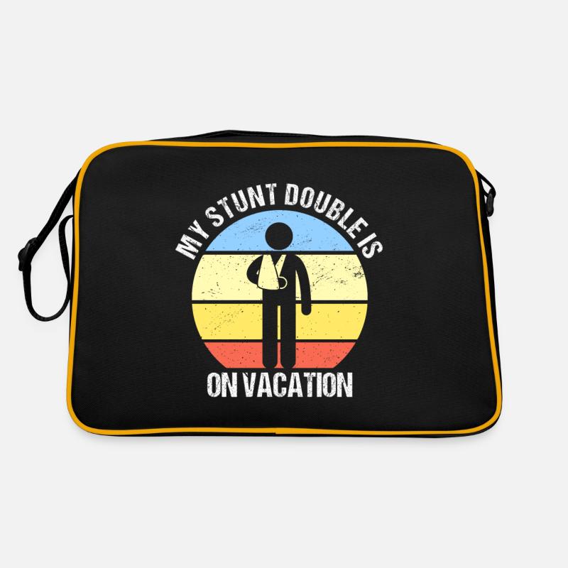 Stunt Double On Vacation Bras Cassé Bras Cassé - Sac Retro - noir/or