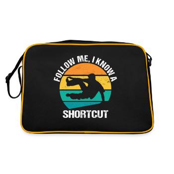 Follow Me I Know A Shortcut Parkour coureur Freerun - Sac Retro - noir/or - Dos