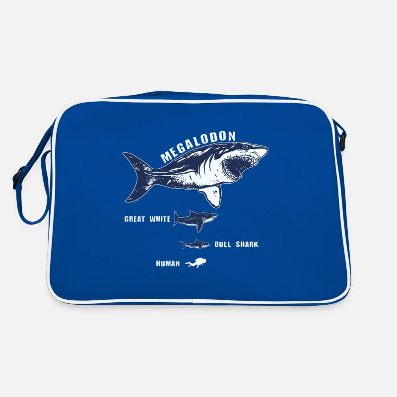 Requin requin de requin de megalodon requin blanc plongeur Sac Retro