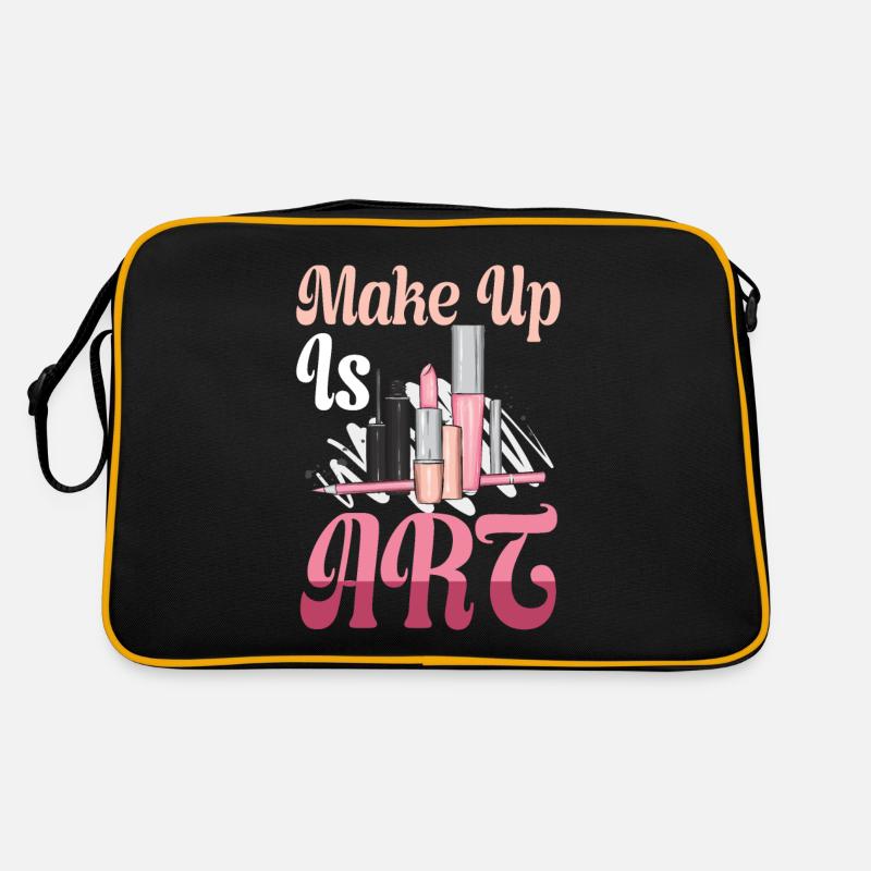 Make Up Is Art Art Make-up Beautician Profession Retro Bag