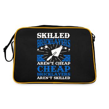 Skilled Bricklayer Mason Mason Craftsman - Retro Bag - black/gold - Back