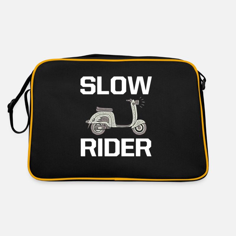 Slow Rider Bike Roller Rollerfahrer Rollerfahren Retro Tasche