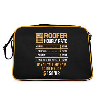 Roofer Hourly Rate Construction de toiture gros œuvre - Sac Retro - noir/or - Dos