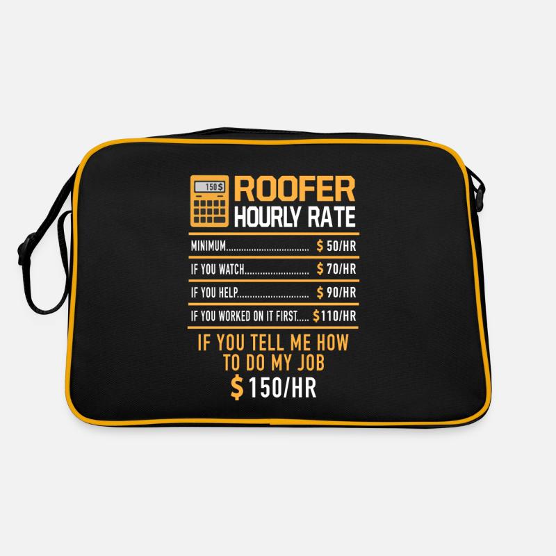 Roofer Hourly Rate Roofer Construction Site Shell Construction Retro Bag