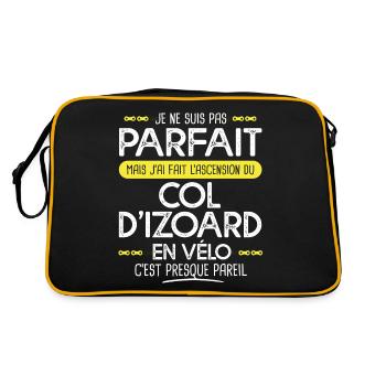 pas parfait ascension col d'izoard vélo cyclisme - Sac Retro - noir/or - Dos