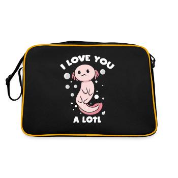 Je t’aime beaucoup Axolotl Salamandre Saint-Valentin - Sac Retro - noir/or - Dos
