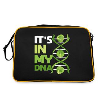 ITS IN MY DNA, Brussels cabbage, Brussels sprouts - Retro Bag - black/gold - Back