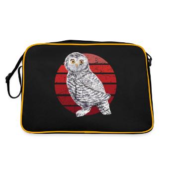 Hibou Hibou Hibou Hibou Animal Woody Hibou Grange Hibou Amusant - Sac Retro - noir/or - Dos