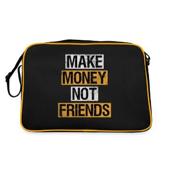 Make Money No Friends Capitalist Entrepreneur - Retro Bag - black/gold - Back