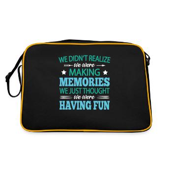 Faire des souvenirs en s’amusant en disant spirituellement - Sac Retro - noir/or - Dos