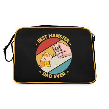 Vintage Meilleur Hamster Papa Ever Hamster Amateurs - Sac Retro - noir/or - Dos
