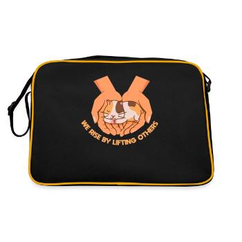 Lève-toi En soulevant les autres Vie Sagesse Hamster Mains - Sac Retro - noir/or - Dos