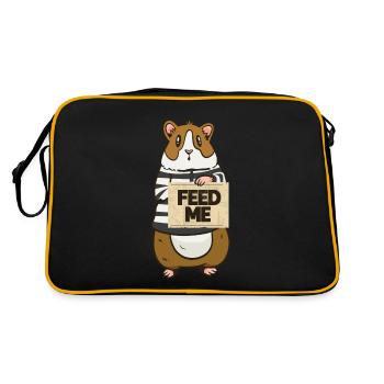 Drôle de tenue de prison de hamster Feed Me Food - Sac Retro - noir/or - Dos