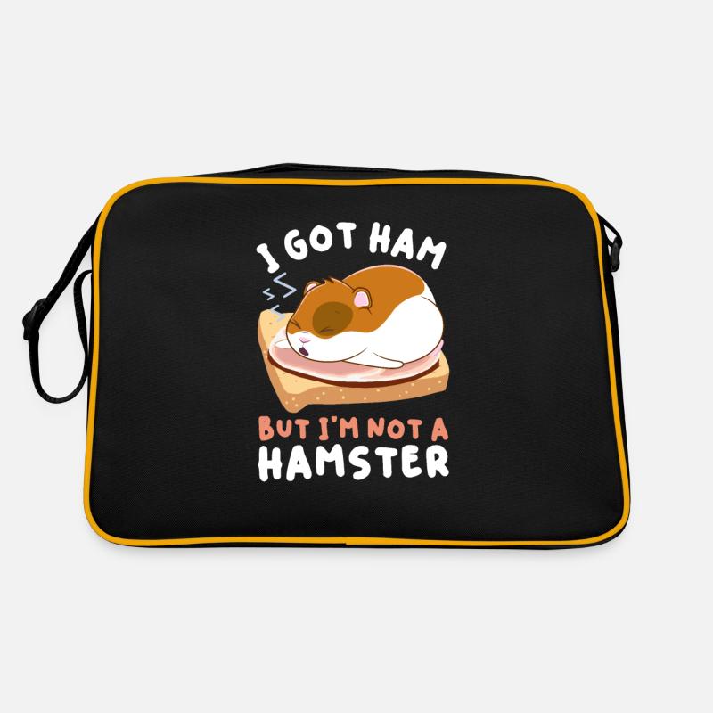 Hamster Schinken Hamsterbacken Essen Fleisch Retro Tasche