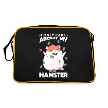 Hamsters Rongeurs Ne se soucient que de mon hamster - Sac Retro - noir/or - Dos