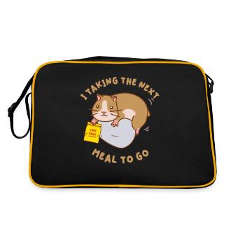 Hamster Hamster Cuisson Repas alimentaire sur le pouce - Sac Retro - noir/or - Dos