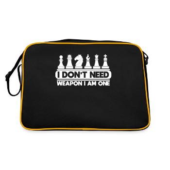 Chess Chess Grandmaster Don't Need Weapon - Retro Bag - black/gold - Back