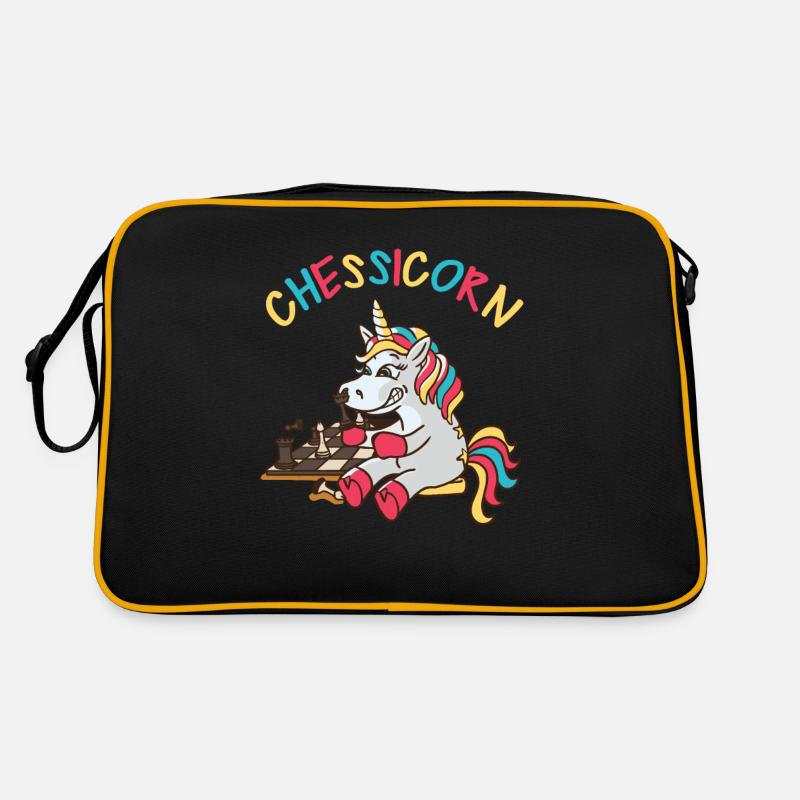 Chessicorn Licorne Jeu de mots d’échecs Sac Retro