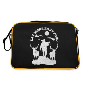 Eat More Fast Food Hunters Gamekeepers Hunting Lovers - Retro Bag - black/gold - Back