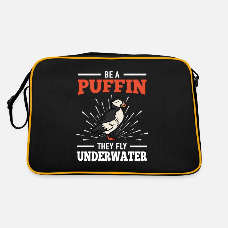 Papageitaucher Fliegen Unter Wasser Eistaucher Retro Tasche