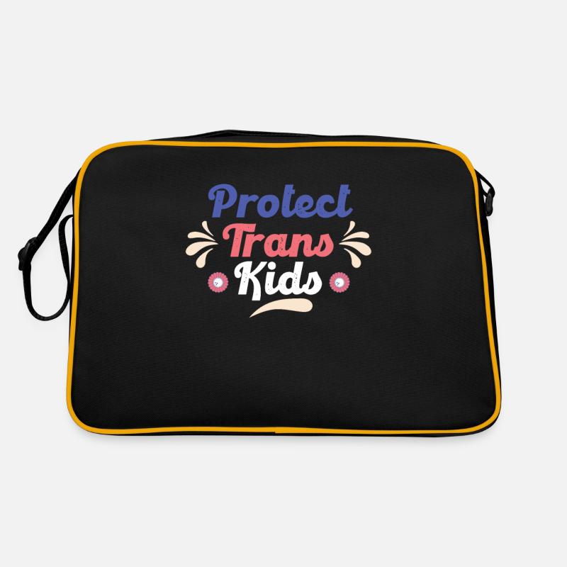 Protect Trans Kids Transgender LGBTQ Pride Kinder Retro Tasche