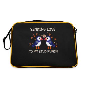 Sending Love To My Stud Puffin Love Relationship - Retro Bag - black/gold - Back