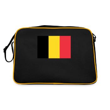 Drapeau belge Belgique Drapeau belge Belge - Sac Retro - noir/or - Dos