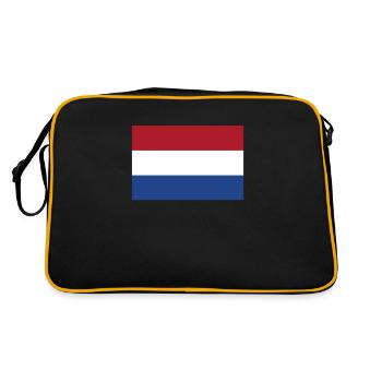 Pays-Bas Drapeau Pays-Bas Hollande Néerlandais - Sac Retro - noir/or - Dos