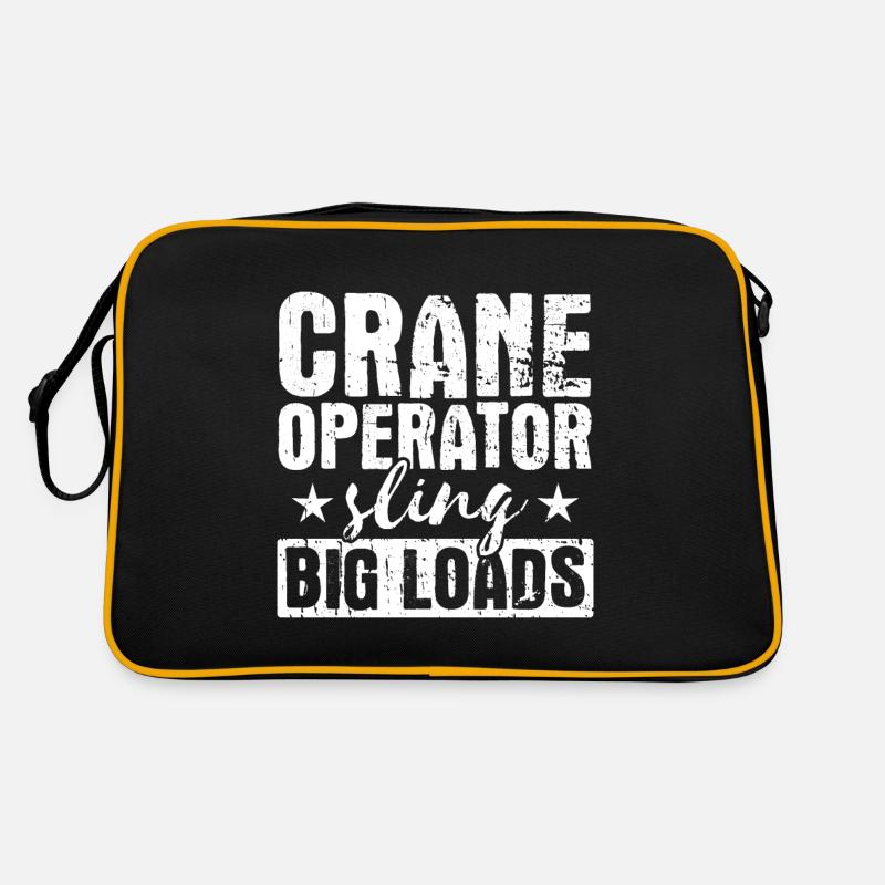 Crane Operator Sling Big Loads Crane Driver Crane Retro Bag