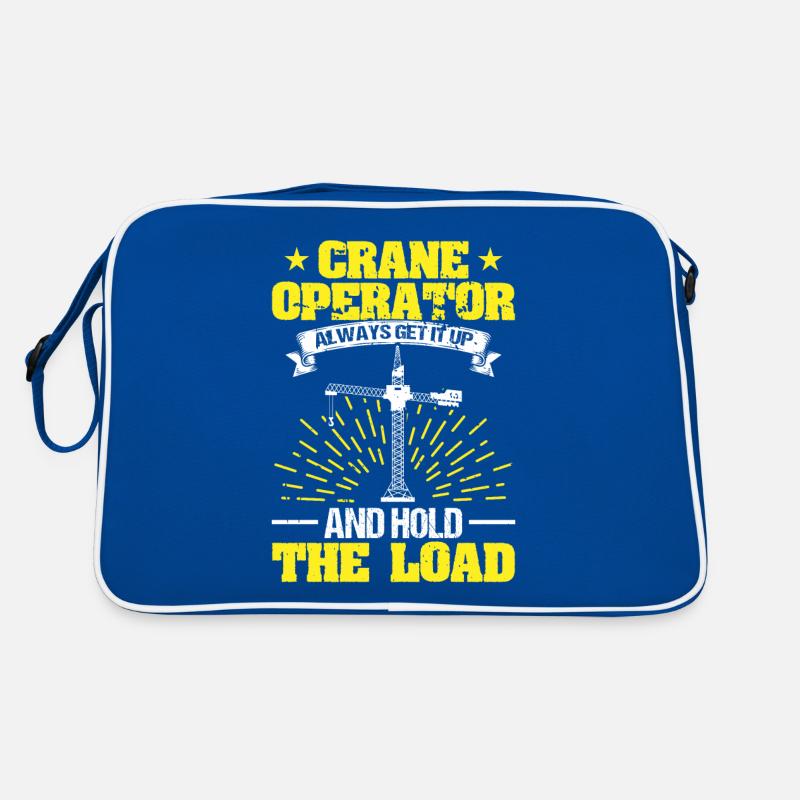 Kran Kranwagen Kranich Crane Operator Hold Load Retro Bag