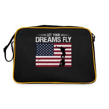 Flyboarding USA Flag Dreams Fly Water Board - Retro Bag - black/gold - Back