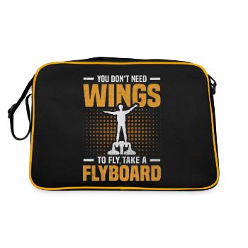Don't Need Wings To Fly Take A Flyboard - Retro Bag - black/gold - Back