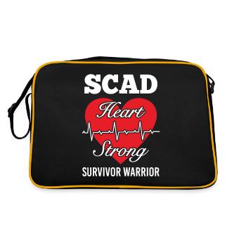 Scad Heart Strong Survivor Warrior Heart Attack - Retro Bag - black/gold - Back