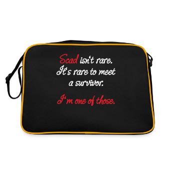 Scad Isn't Rare Heart Attack Survivor Gift - Retro Bag - black/gold - Back
