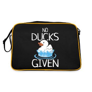 No Ducks Given Rubber Ducks Squeaky Duck Gift - Retro Bag - black/gold - Back