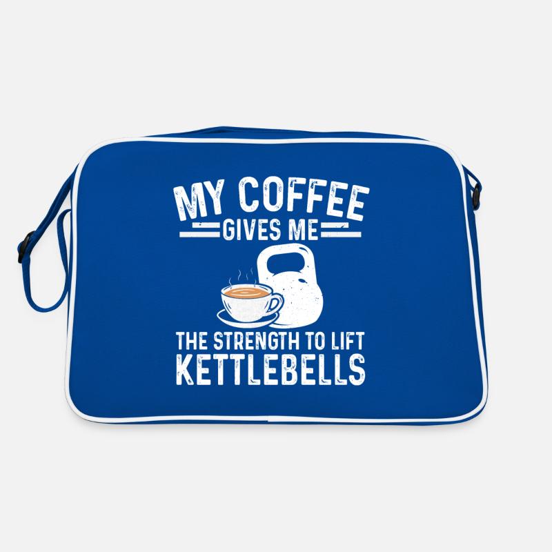 Coffee Power for Kettlebell Strength Training Workout Retro Bag