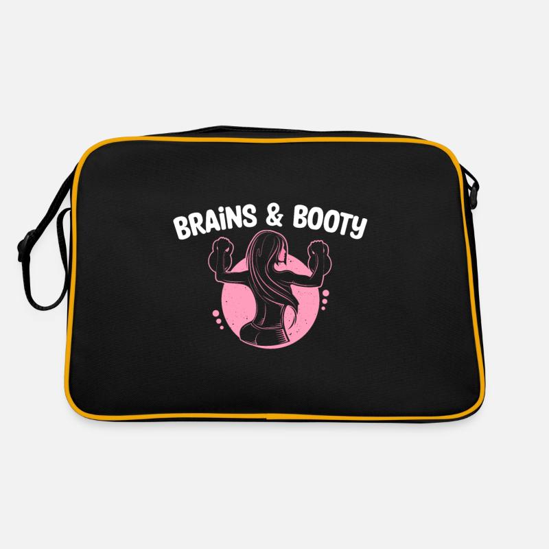 Kettlebell Frauen Hantel Workout Brains & Booty Retro Tasche