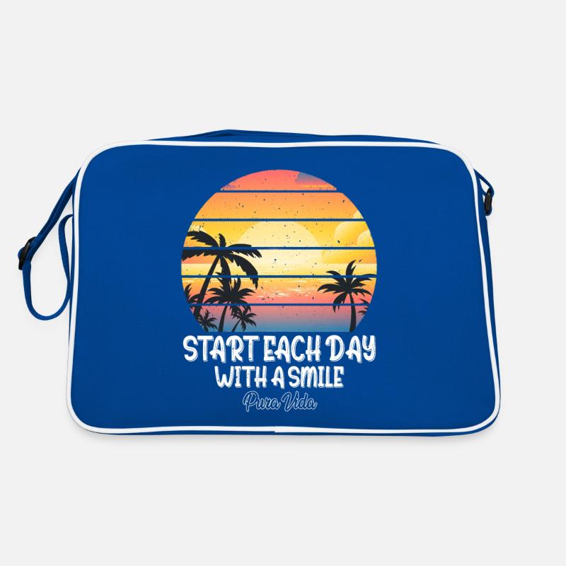 Starte Jeden Tag Mit Einem Lachen Pura Vida Retro Tasche