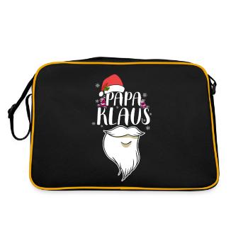Papa Claus Noël Père Noël Père Noël Homme de famille - Sac Retro - noir/or - Dos