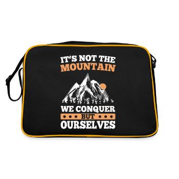 Mount Conquer Ourselves Wanderung Bergsteigen - Retro Tasche - Schwarz/Gold - Hinten