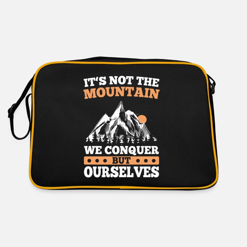 Mount Conquer Ourselves Wanderung Bergsteigen Retro Tasche