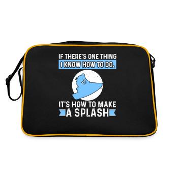 Jetski Jetboot Extremsport Know How To Make Splash - Retro Tasche - Schwarz/Gold - Hinten