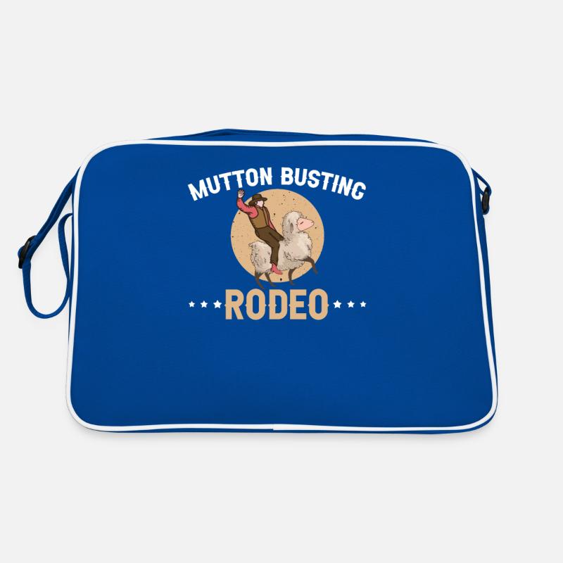 Mutton Busting Rodeo Western Schafs Reiter Retro Tasche