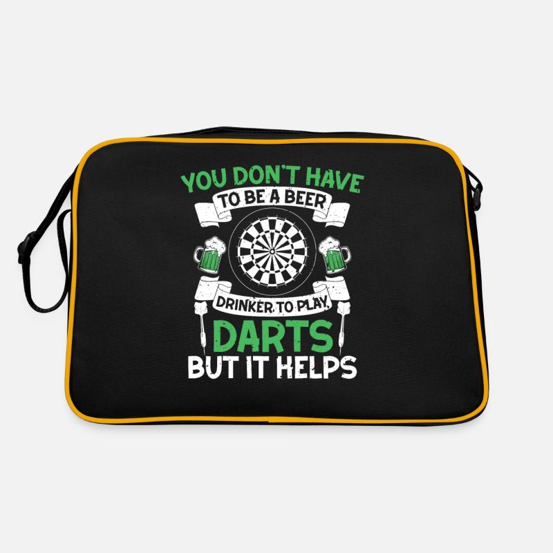 Beer drinker dartboard with beer and arrows Retro Bag